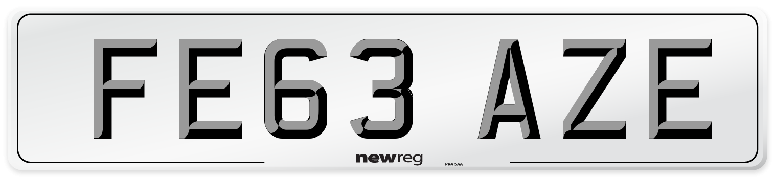 FE63 AZE Number Plate from New Reg